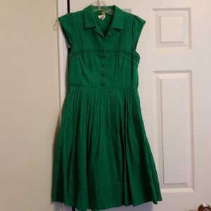Beautiful Green Swiss Dot Dress